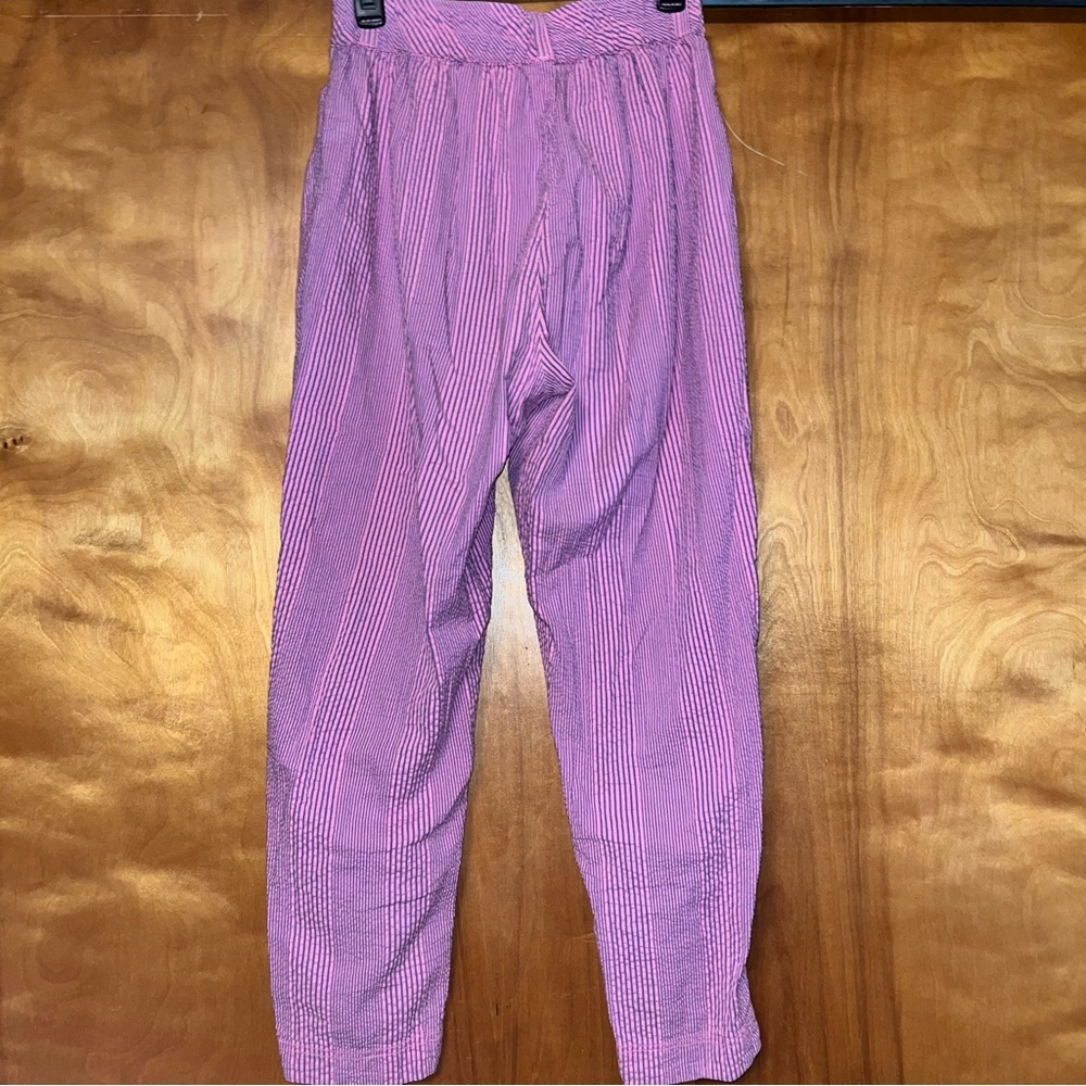 Free People Make a Stand Striped Trousers in Double Bubble Seersucker - Picture 3 of 4